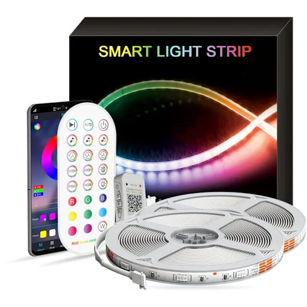 LED-strip - Utomhus LED-strip 30M, Vattentät Utomhus LED-strip, RGB Självhäftande Vattentät Utomhus LED-strip med Smart App, Utomhus LED för LED P
