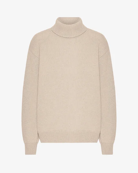 Merino Wool Turtleneck - Ivory White - 2XL