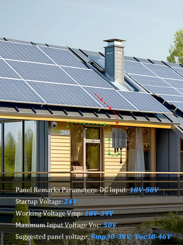 AliExpress - Y&H MPPT Solar Grid Inverter 700 W 500 W 350 W 180 W Micro Inverter DC 18 V-50 V zu AC ausgang 120 V/220 V Photovoltaik Smart Inverter