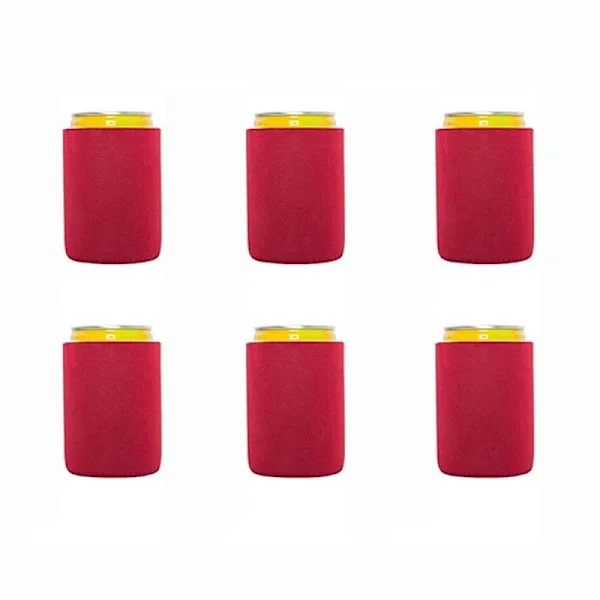 6-pack isolerade öl sleeves - Återanvändbara mjuka kylväskor Röd