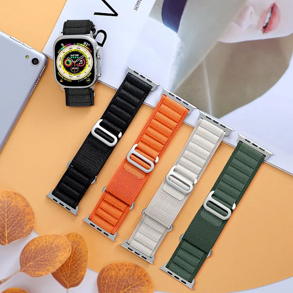 Alpine Loop Nylonrem til Apple Watch Series 10/9/8/SE/7/6/5/4/3 (42-49mm)-FO-