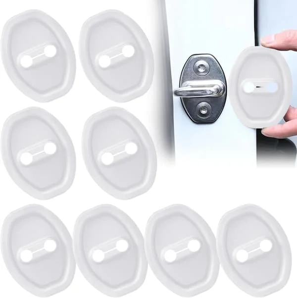 9,5x7cm 8 Delar Bil Silikon Dörrlås Skyddskåpa Bil Dörrlås Skyddskåpa Bil Dörrlås Skyddskåpa Silikon Stötdämpare Lås P