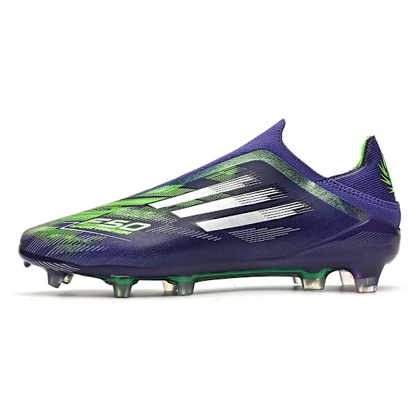 Men's and Women's Football Boots, Elite, Laceless, for Firm Ground, Deep Purple 30 Deep Purple