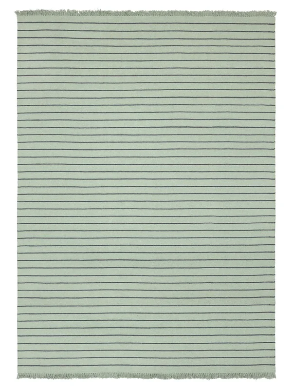 Lise Washable 200X300 Green/Dark Grey Striped Rug