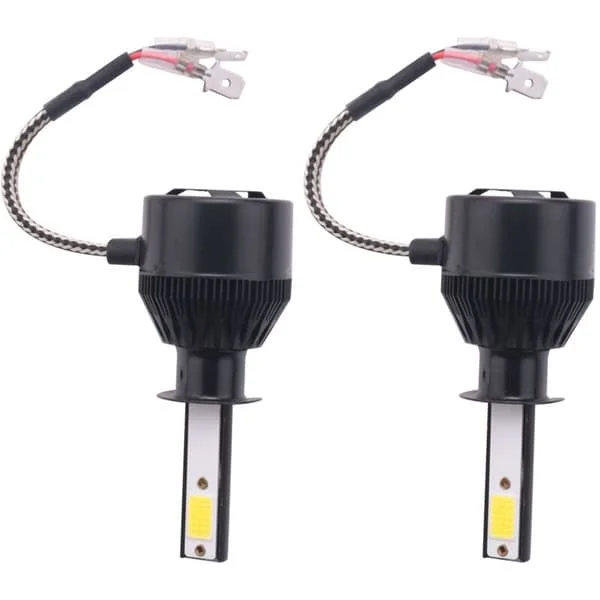 Bil C6 LED-pære H1 forlygtepærer, 2 stk. forlygter kold hvid 6500K tågelygteudskiftning konvertering 36W 8000Lm
