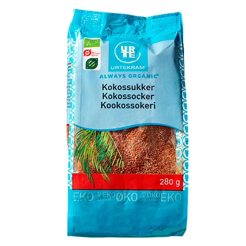 3 for 2 - Urtekram Kokossukker Ø 280 g, Helse & Madvarer, Sukker & Sødemidler, Sødemidler