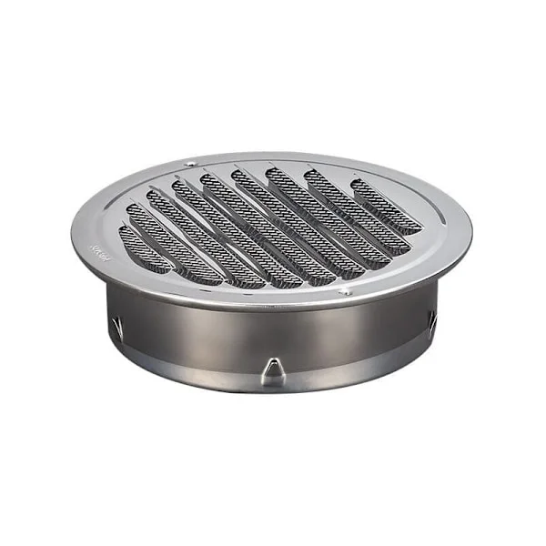 Rund Ventilgitter i Rustfritt Stål 100mm Metall Ventilgitter Grill..DEBUNS