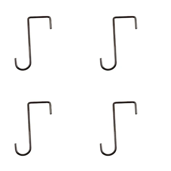 4-pack versatile metal hooks for fences, balcony boxes and plants Brown