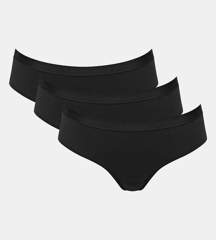 Sloggi Go Casual Hipster 3-Pak Black XL, Tøj & Bolig, Dametrusser, Hipster Trusser