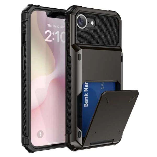 SKALO Armor Flip Korthållare Skal för iPhone 17e - Svart