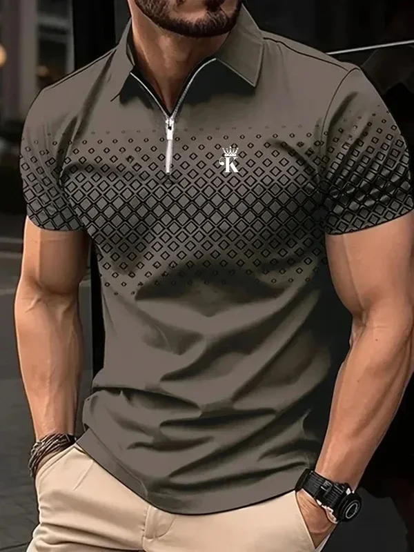 AliExpress - Business Herren Golf Polo Kurzarm Poloshirt Outdoor Casual Daily Streetwear Sommer 3D-Druck Mikroelastisches Polyester