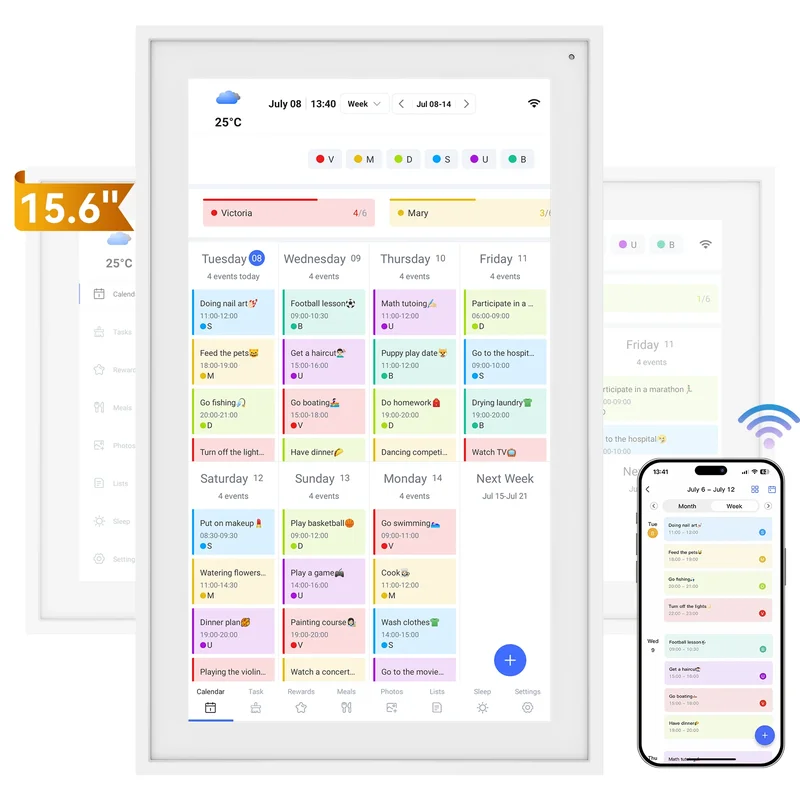 AliExpress - 15,6'' Digitaler Kalender-Aufgabenplaner, Wand-Touchscreen Smart Elektronischer Kalender für Interaktive Zeitpläne für die Familie