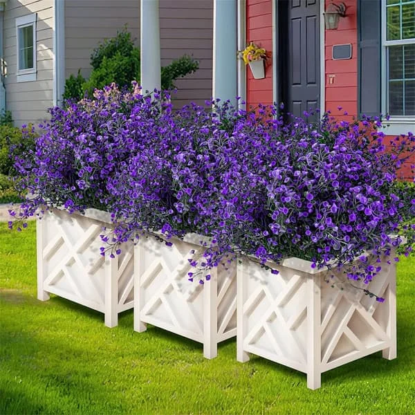 #Lilla, Kunstige planter Kunstige blomster til udendørs brug, vejrbestandig#