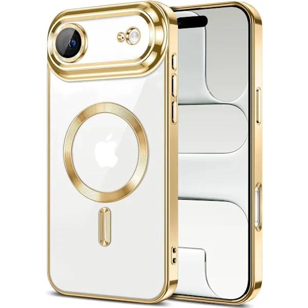 iPhone Air Skal – Metallic Skal med Magnetisk Kompatibilitet, Slim Design - Guld