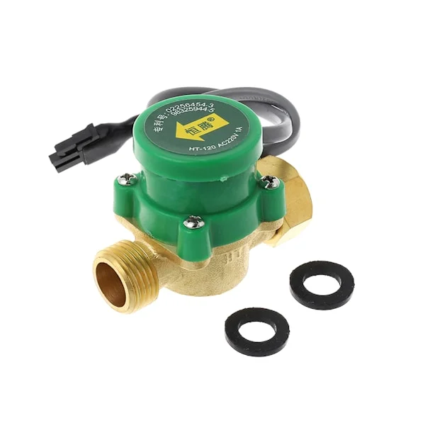 HT-120 G1/2 "-1/2" varmt og koldt vand cirkulationspumpe Booster flow switch 1,5A
