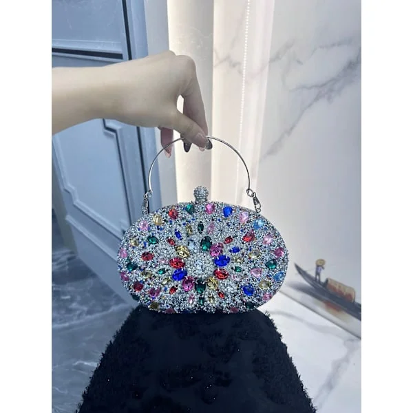 Solsikke Clutchveske For Kvinner Elegant Rhinestone Aftenveske Håndveske For Formelle Anledninger Bryllupsfest Gallakjole Stilig Skinnende