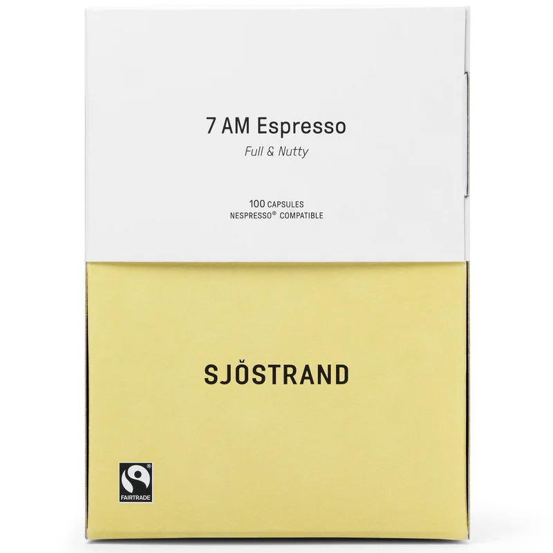 Sjöstrand coffee 7 AM Espresso kaffekapsler 100-pakning