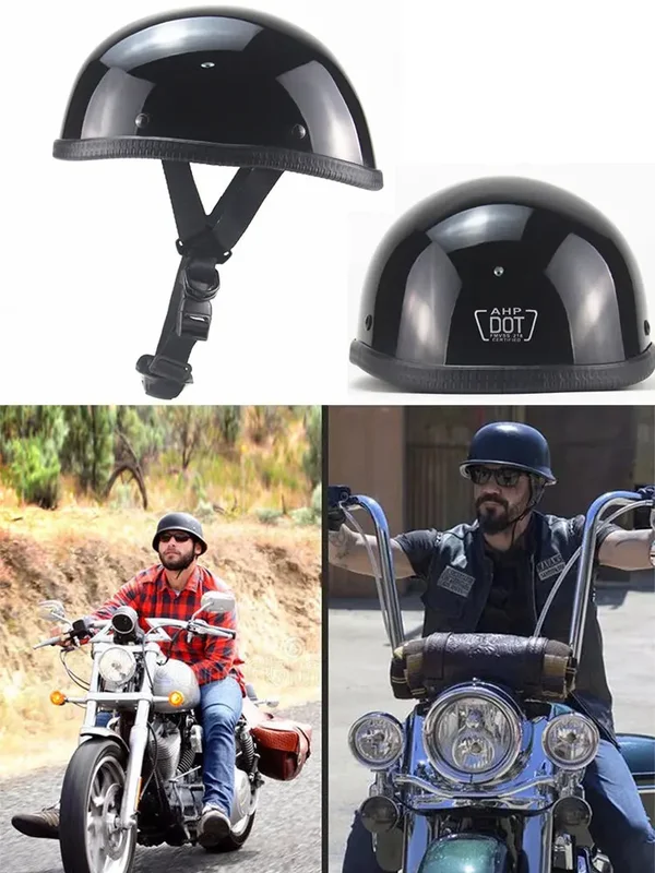 AliExpress - 1X casque de Moto casque ouvert demi-casque rétro Moto Casco Capacete Dot approuvé demi-visage casque de sécurité DOT