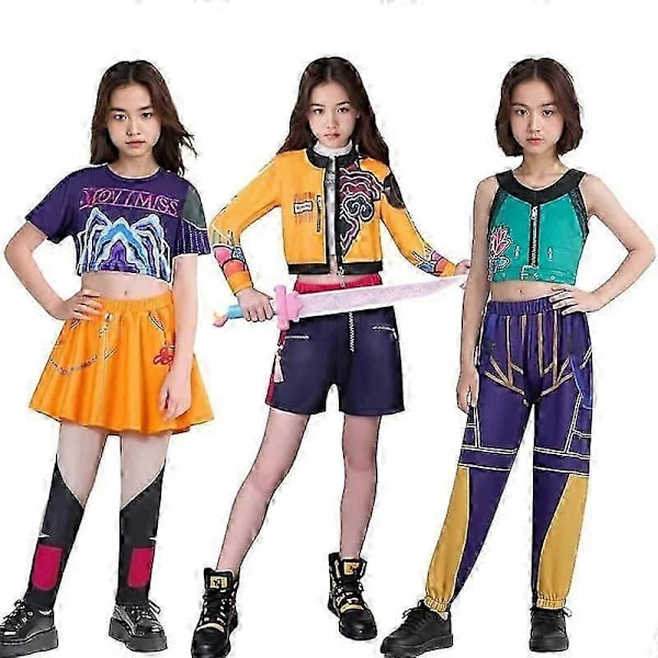 Kpop Demon Hunters Cosplay Kostume - Rumi Mira Zoey Fancy Kjole Outfit, Anime Rollespil Kostume til Kvinder _B