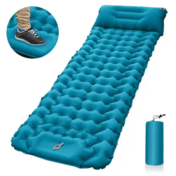 Portable Inflatable Sleeping Mat: Lightweight Camping Mattress for Outdoor Adventures, Compatible with Huawei, Samsung and APPLE Green