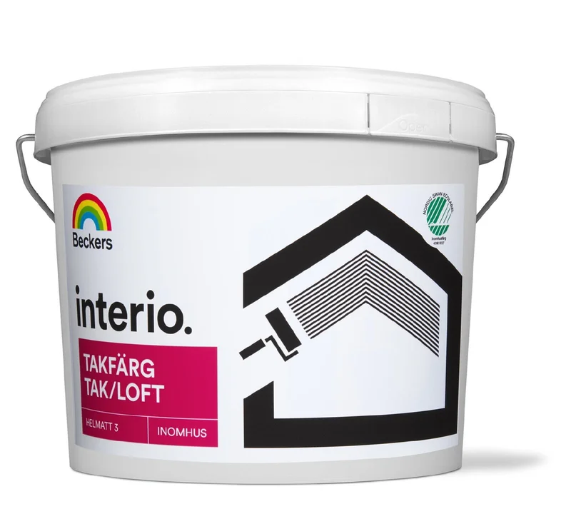 Beckers Takfärg, Interio helmatt, 3L, Vit, Färg & tapeter