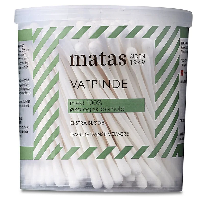 3 for 39,-, Matas Striber Vatpinde med Papir 200 stk., Medicin & Pleje, Vat & Vatpinde, Vatpinde