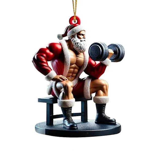 Julepynt Ornamenter Store Juletre Ornamenter Ornamenter Til Kollegaer Juletre To Henger Pynt Dobbelt Trykk Fitness Muskel