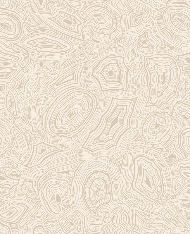 Fornasetti Malachite Wallpaper - Cole & Son Sample / Parchment & Soft Metallic Gold