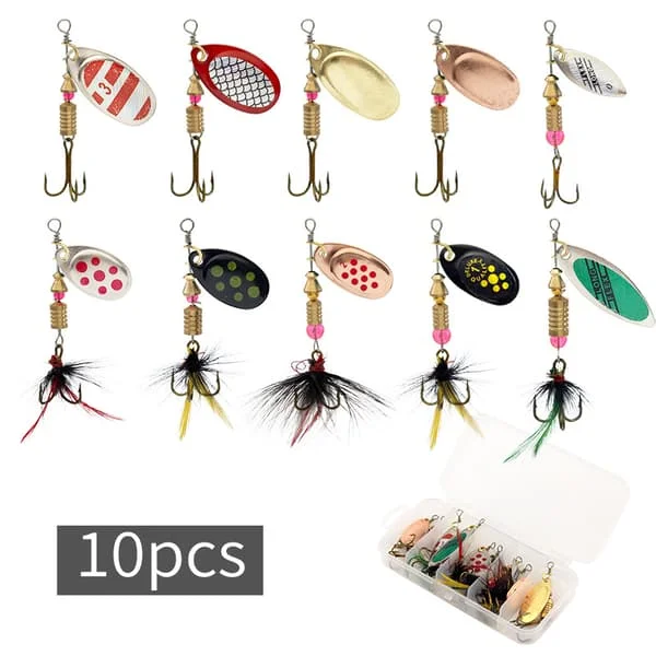 Lure Drag Set: Spinner Metallbete med Streamline Design för Fiske - Lockar Stora Fiskar med Stark Turbulens Set C