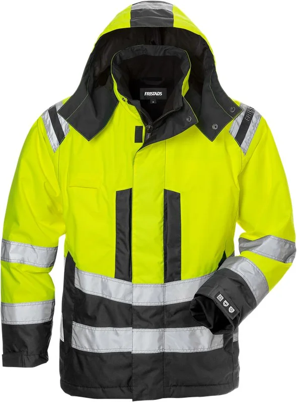 Arbetskläder Fristads Dam Varsel Airtech vinterjacka 4037 GTT klass 3, dam, Varsel Gul/Svart