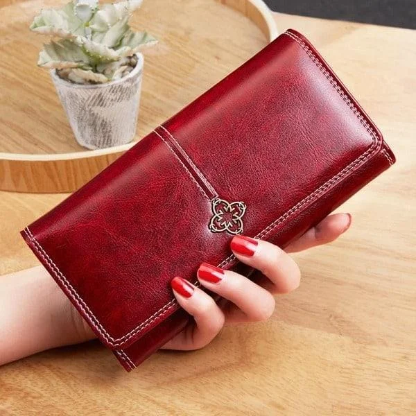 Women's Genuine Leather Wallet, Luxury Long Wallet for Women, Fashion Wallet for Women, Coin Purse 2022, Wallet, Card Holder, Blue Blue Blue Blue