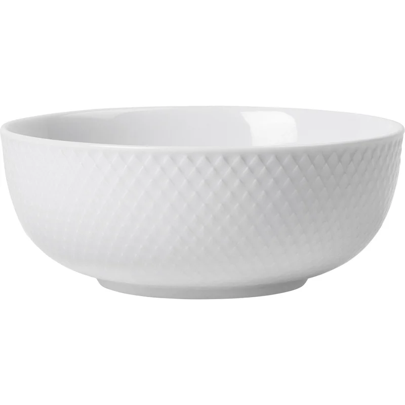 Lyngby porcelæn Rhombe skål Ø15.5 cm, hvit