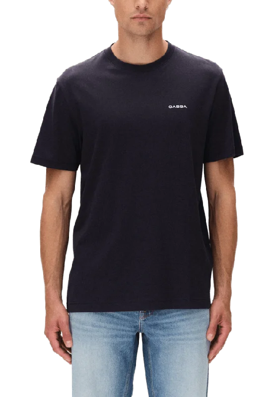 GABBA Dune Logo SS GOTS T-shirt S/S T-shirts Herr Blå XXL