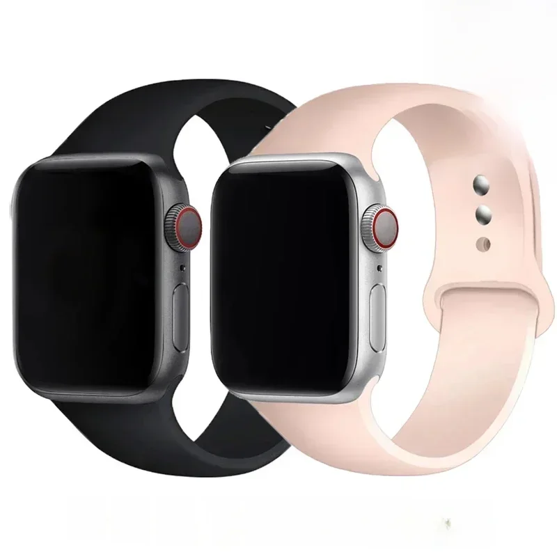 AliExpress - Sport Silikon für Apple Watch Ultra Band 49 mm 40 mm 44 mm 42/38 mm Weiches Gummiarmband iWatch Serie 9 8 7 6 SE 5 41 mm 45 mm Armband