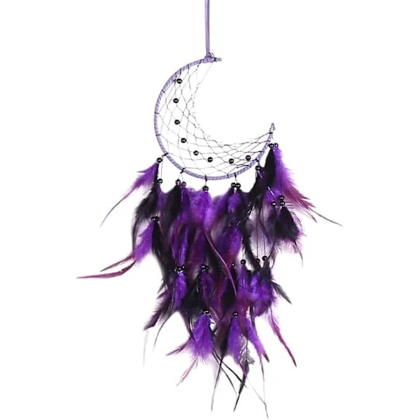Vintage Macrame Dream Catcher - Family Tree Meditation Ornament, White Feather Wall Decor for Kids G