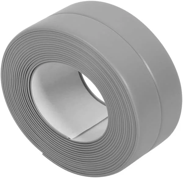 Hjemme fugemasse tetningstape PVC Kjøkken Bad Selvklebende stripe (grå)
