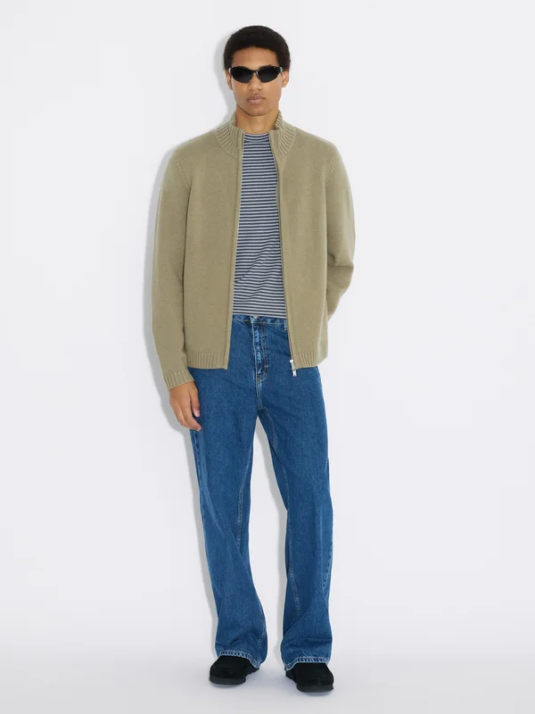 Holzweiler Zip-Up Wool Cardigan - Green - Men's - L
