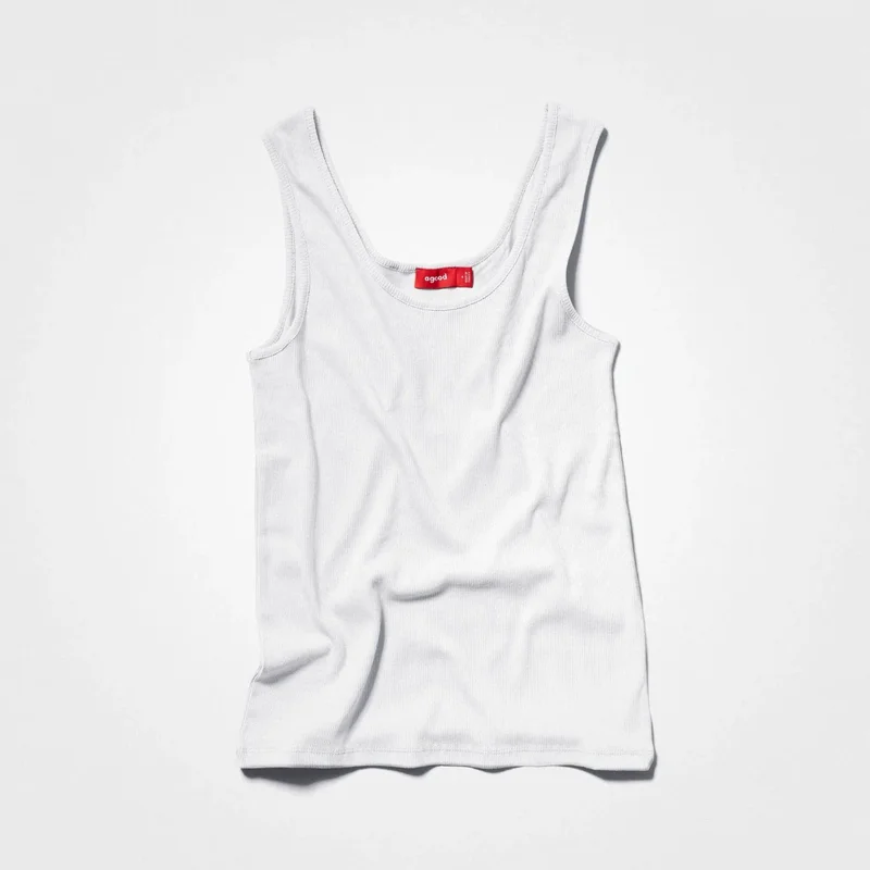 Women’s Recycled Cotton Tank Top White, Sustainable Fashion, X-Small