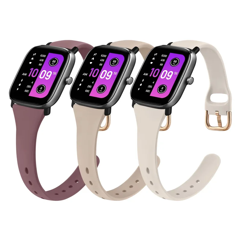 AliExpress - 20 mm schlankes Silikon-Uhrenarmband für Huami Amazfit GTS 4 3 2 2e Mini-Band-Armband für Amazfit GTR 42 mm Bip 3 S U Lite Pro-Armband