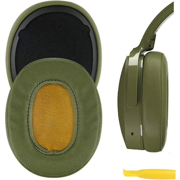 Protein Læder Udskiftning Ørepuder til Skullcandy Crusher Wireless Crusher Evo Crusher ANC Hesh 3 Hovedtelefon Ørepuder, (Grøn)