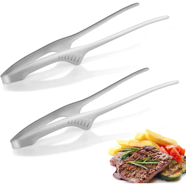 2 koreanska och japanska grilltänger, rostfri grill