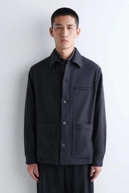 COS Men's Overshirt I Ull in Grå