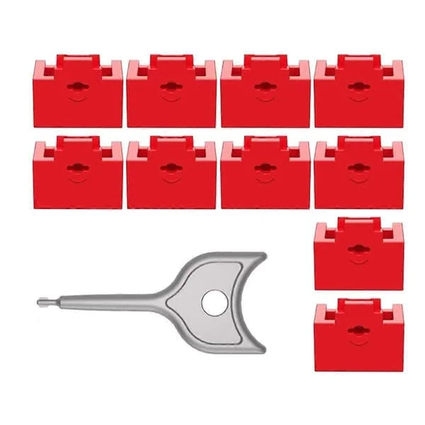 10 st RJ45 låsbara insatser, dammtät nätverkskontakt med nyckel, kompatibel med switchar och routrar för säkert dataskydd