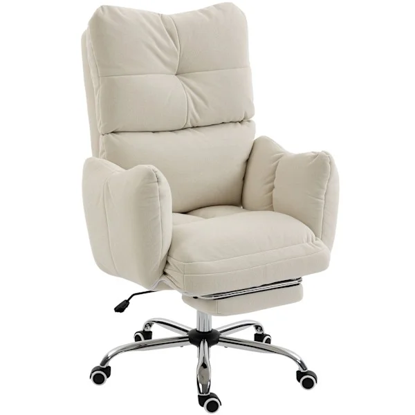 Ergonominen työtuoli jalkatuella, säädettävä selkänoja