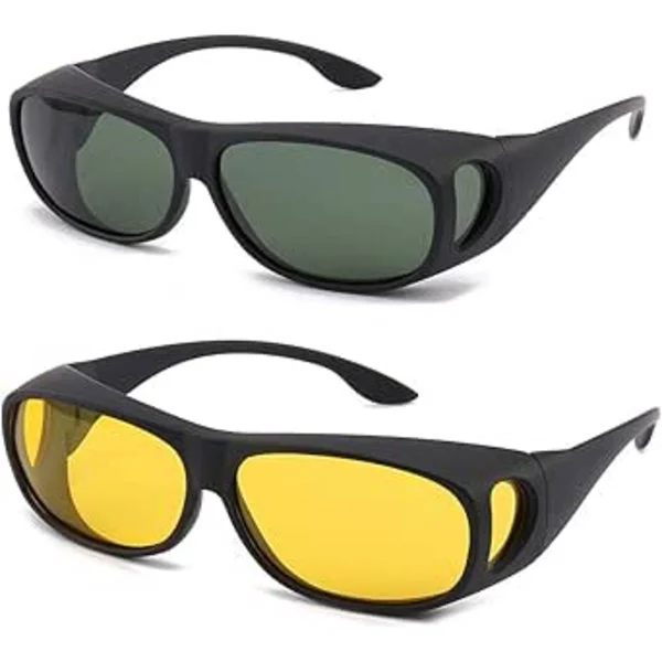 2-pack glasögon för mörkerkörning LHD-bilglasögon - för mörkerkörning Svart