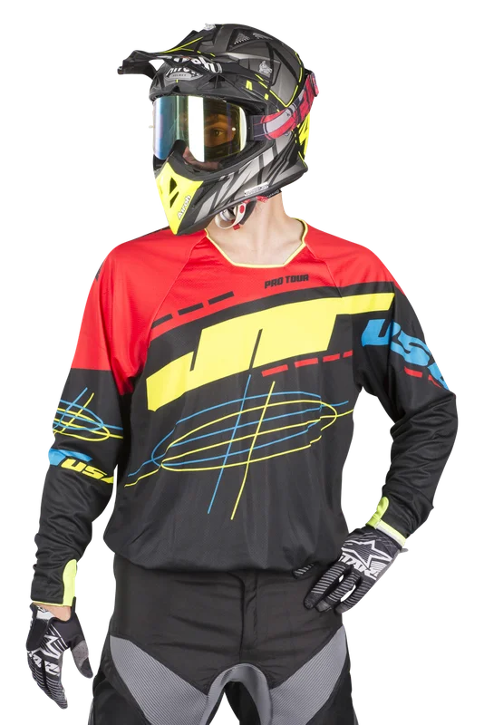 Crosstrui JT Racing Hyperlite Blueprint Zwart/Rood/Geel M