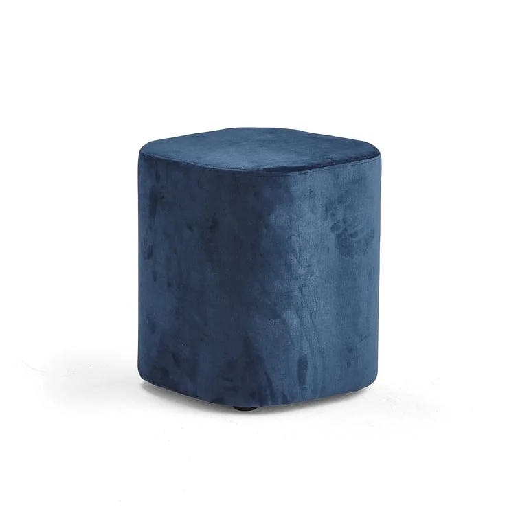 Sittpall COMFY, sammetstyg, blå