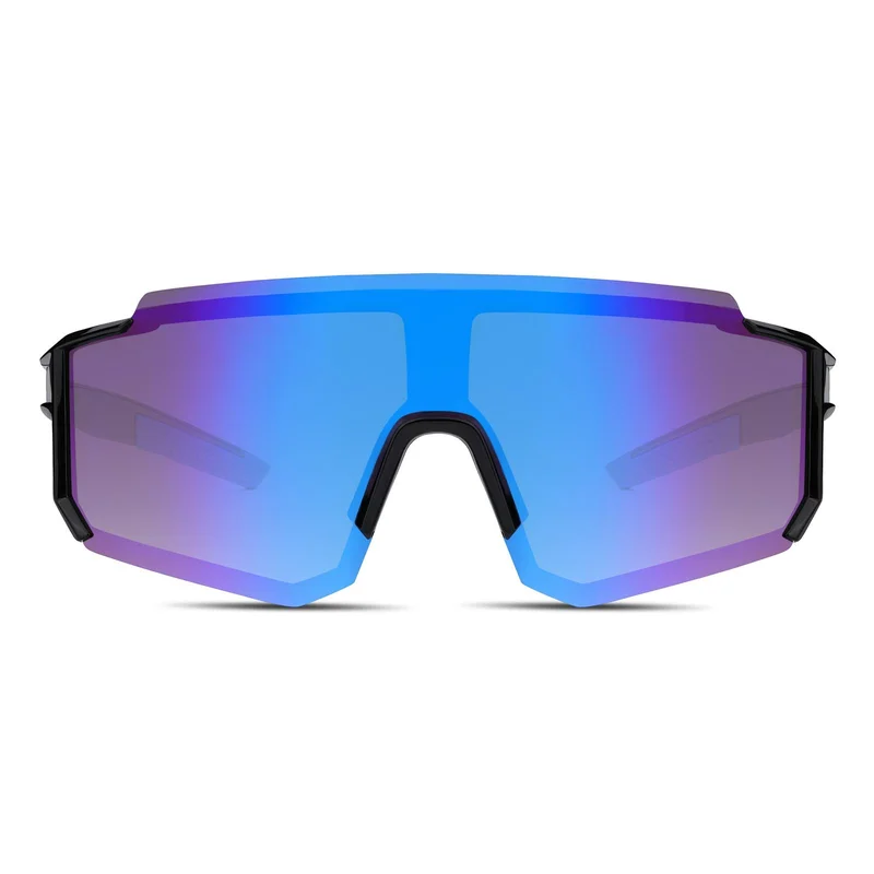 Black & Blue Wraparound Sports Sunglasses for Men - Sports sunglasses