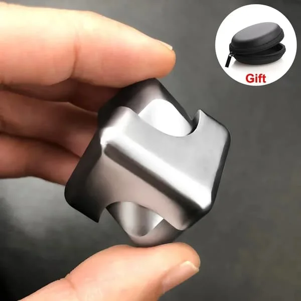 Alloy Cube Spinner Fingertip Gyroscope Fidget Anti Stress Leksaker Vuxen Kontor Hem Resa Bärbara Stress Relief Leksaker Julklappar