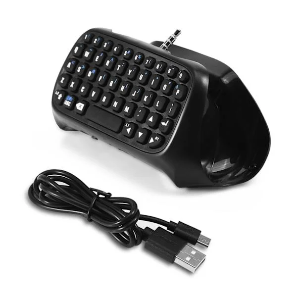 Mini trådløst Bluetooth-gamingtastatur Chatpad til PS4-controller